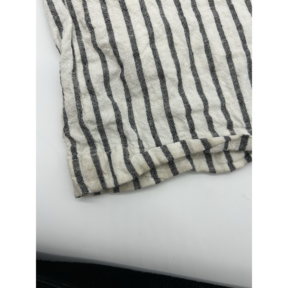 Thread & Supply Linen Blend Wide‎ Leg Trousers Striped Women Size L - Picture 9 of 12